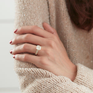 Diamone Engagement Ring on Hand