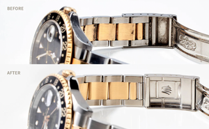 Professional watch restoration before and after example
